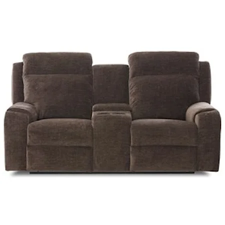 Power Reclining Console Loveseat with Power Headrests and USB Charging Ports